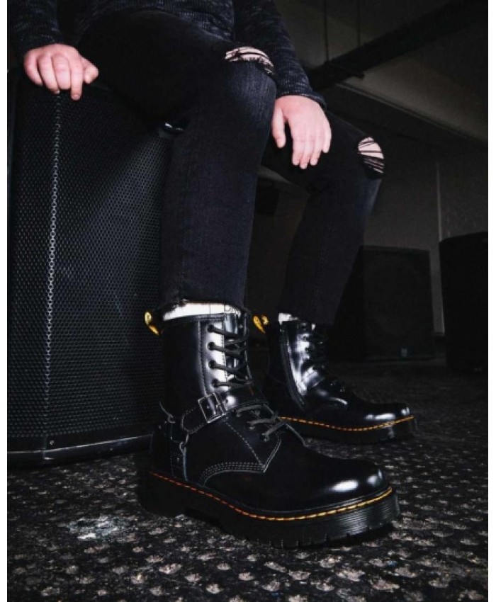 
            Youth 1460 Harness Leather Boots BLACK        
