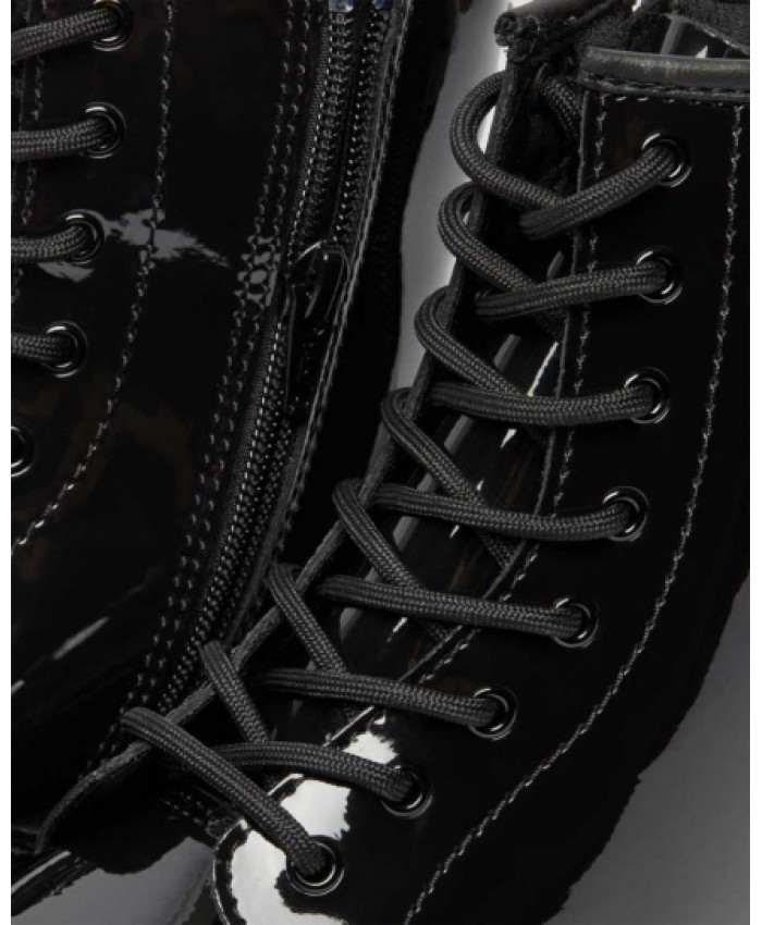 
            Youth 1460 Patent Leather Lace Up Boots BLACK        