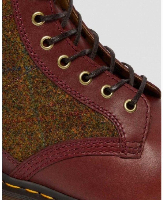 
            1460 Harris Tweed Leather Lace Up Boots OXBLOODCOUNTRY CHECK        