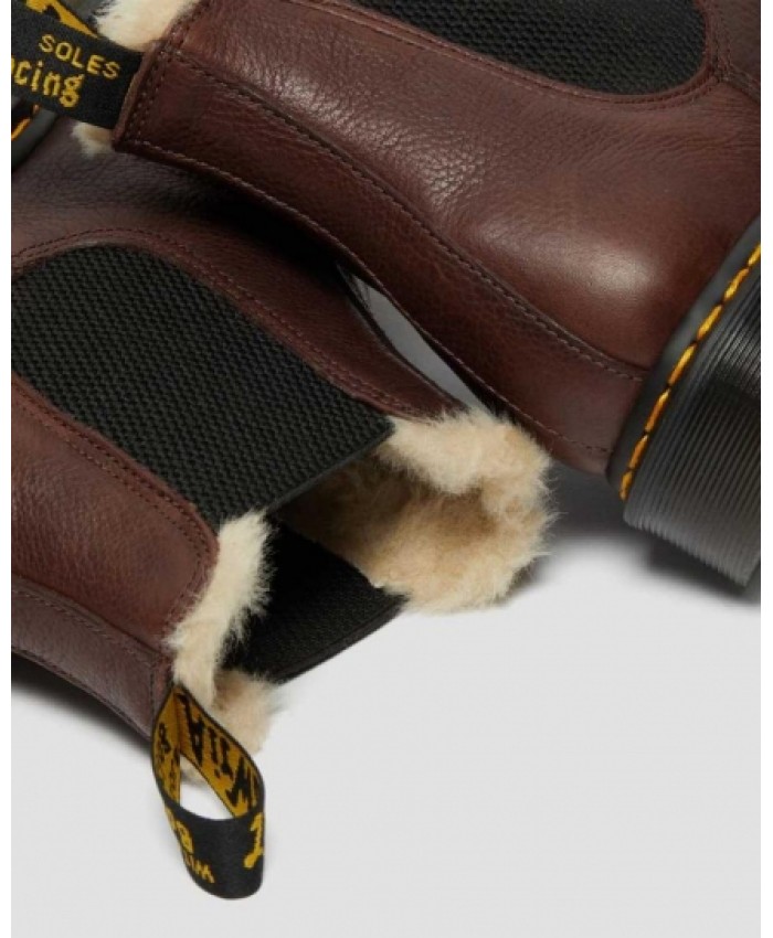 
            2976 Faux Fur Lined Chelsea Boots CASK        