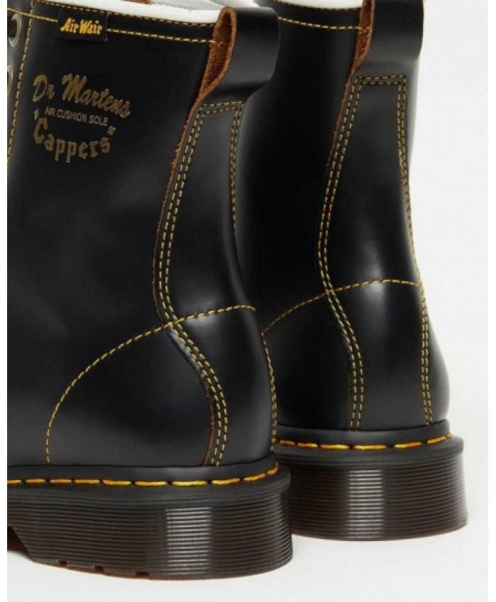 
            Capper Vintage Smooth Leather Boots BLACK        