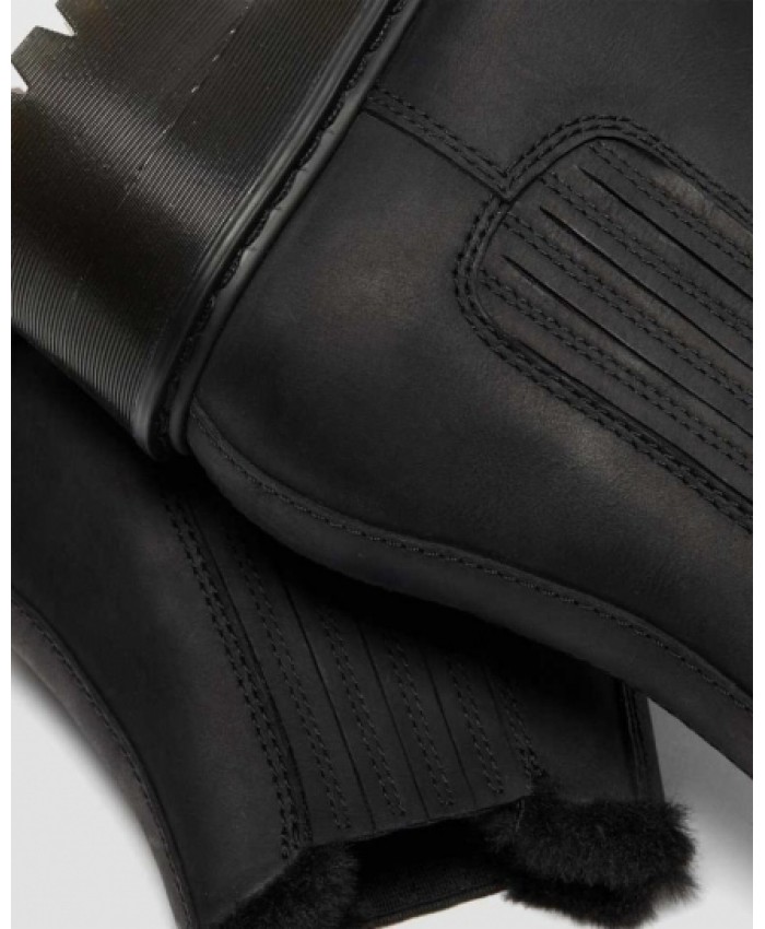 
            Rometty Faux Fur Leather Chelsea Boots BLACK        