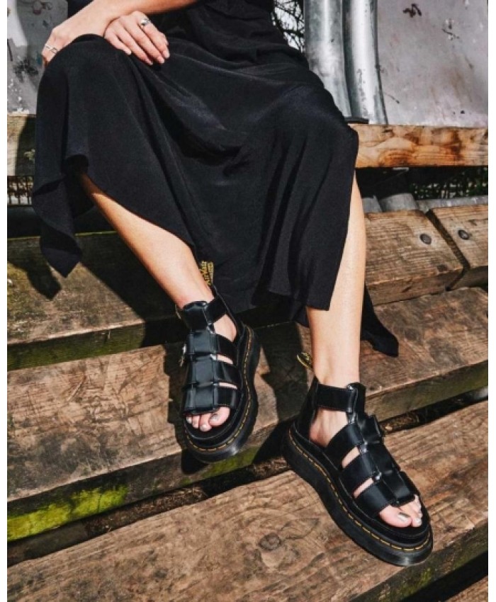 
            Mackaye Leather Strap Sandals BLACK        
