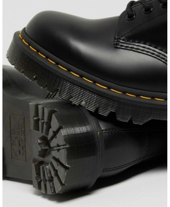 
            1460 Bex Smooth Leather Platform Boots BLACK        