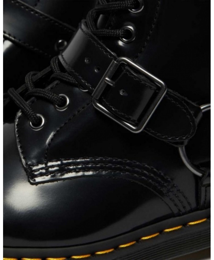 
            1460 Harness Leather Lace Up Boots BLACK        