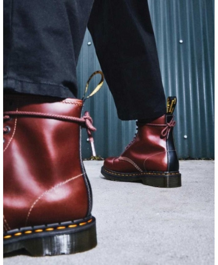 
            1460 Men Abruzzo Leather Lace Up Boots BROWNBLACK        