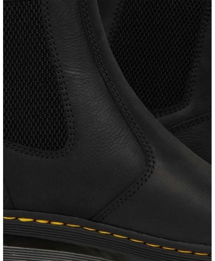 
            2976 Leather Casual Chelsea Boots BLACK        