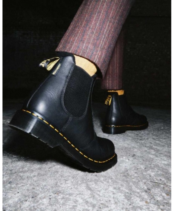 
            2976 Warmwair Leather Chelsea Boots BLACK        