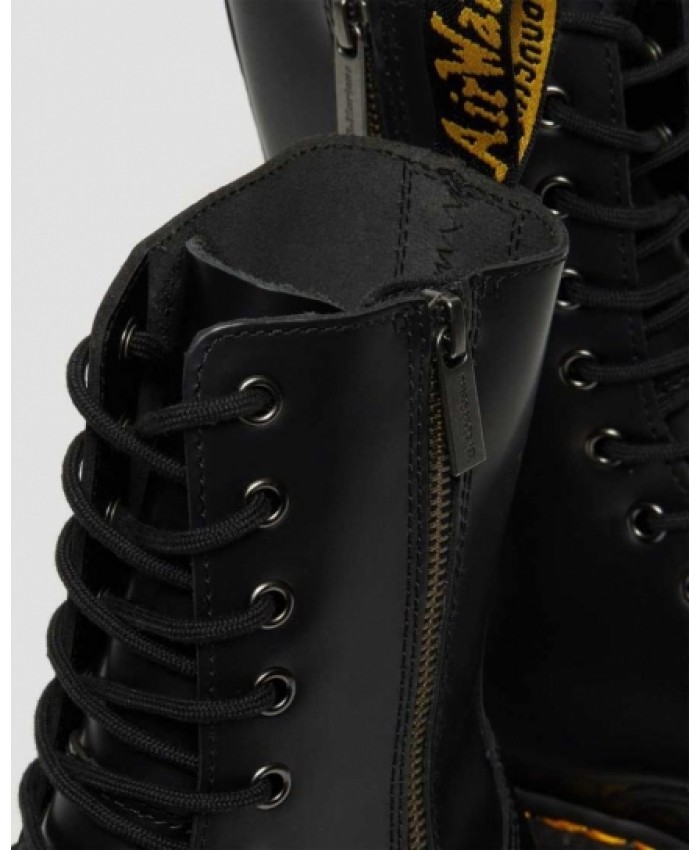 
            Jadon Hi Smooth Leather Platform Boots BLACK        