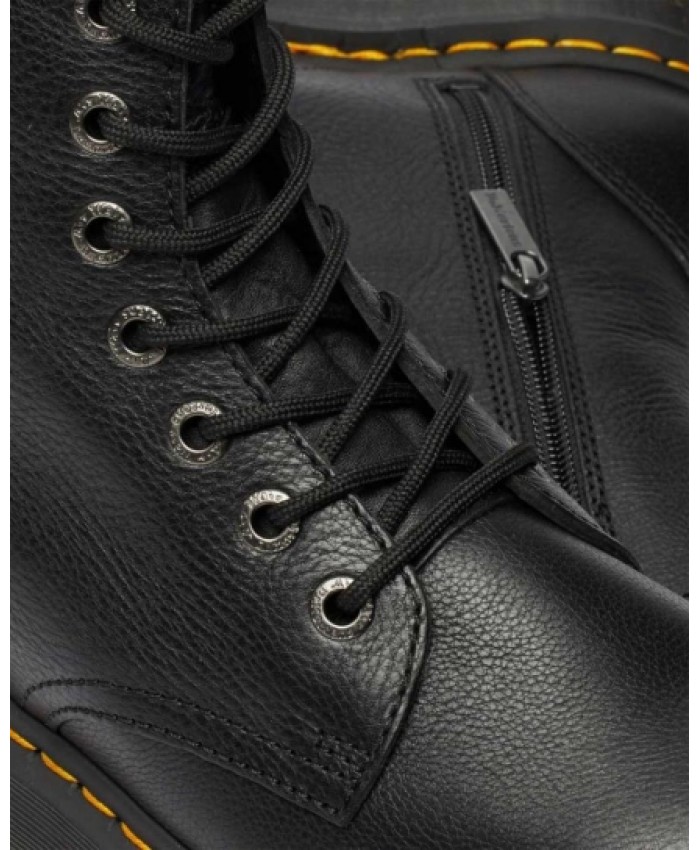 
            Jadon Pisa Leather Platform Boots BLACK        