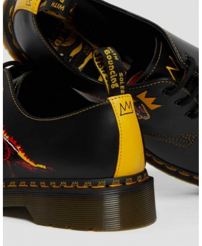 
            1461 Basquiat Leather Oxford Shoes? BLACKDMS YELLOW        
